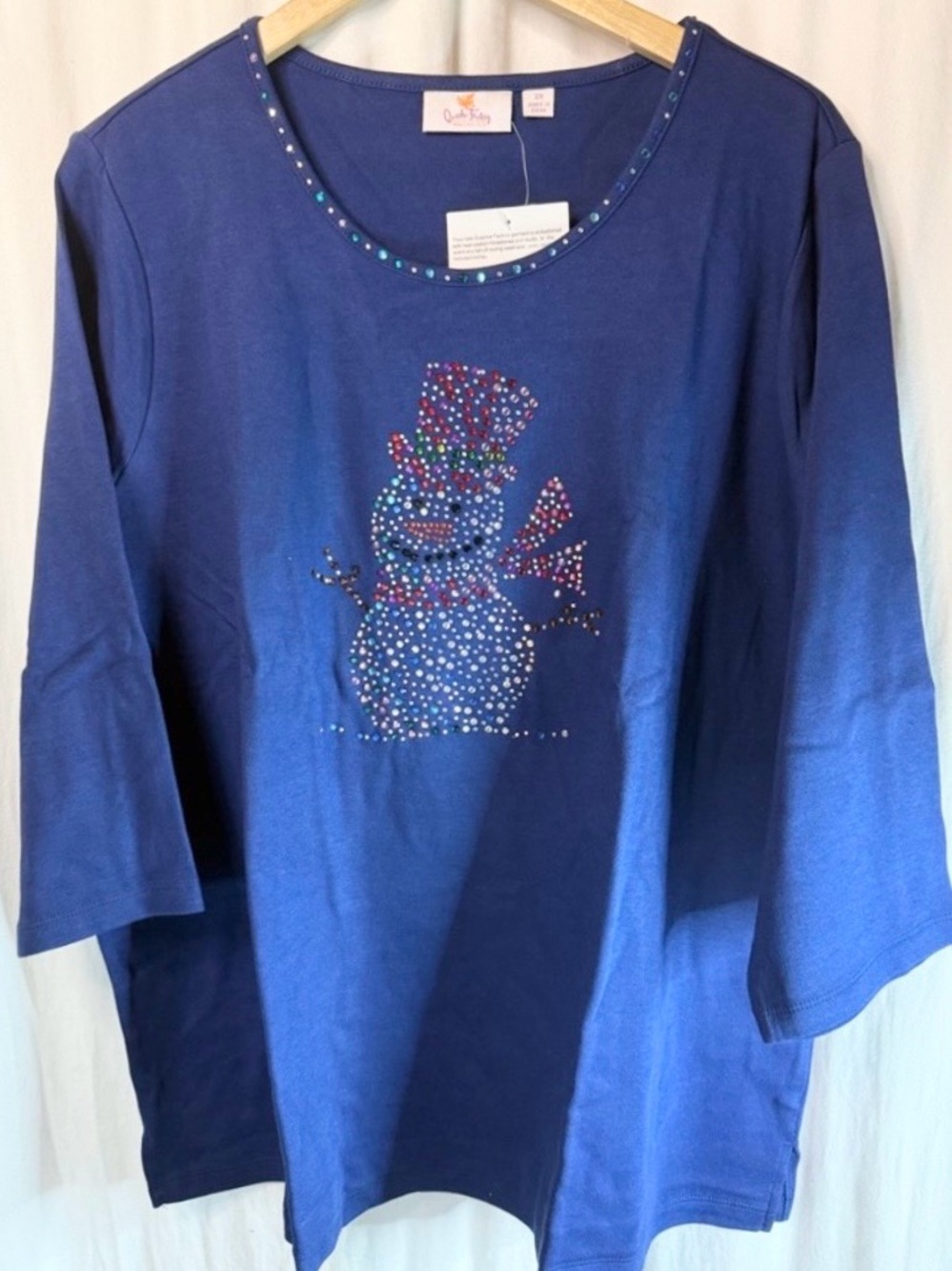 ☃️Quacker Factory Snowman Sparkle Tee☃️